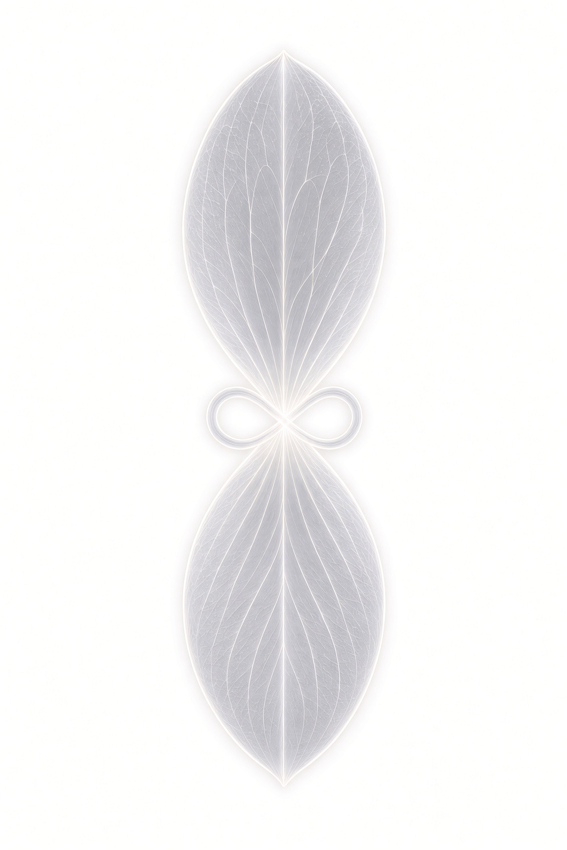 A silver leaf formed around a lemniscate at its centre