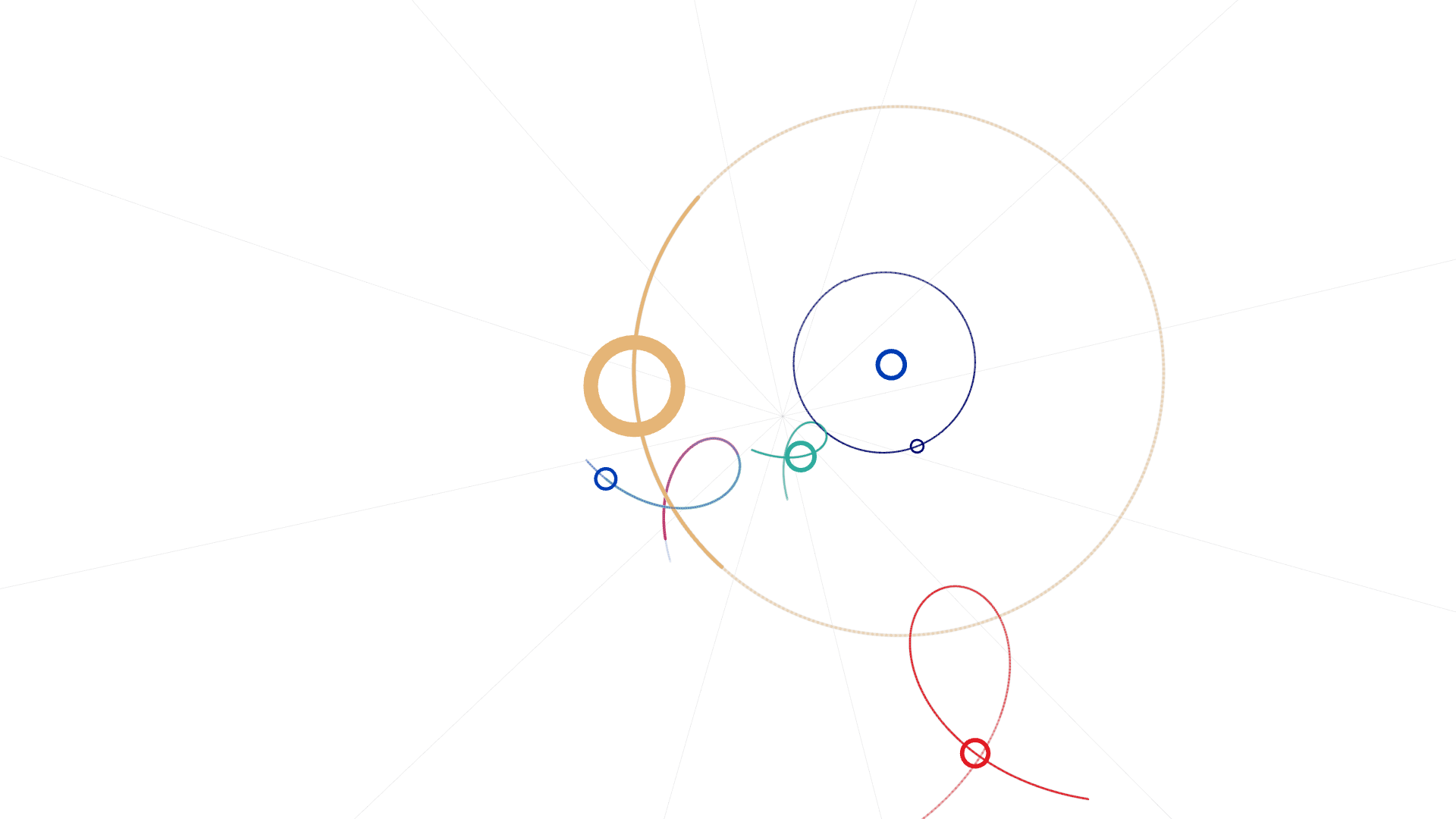 Mercury at final crossing: overhead view