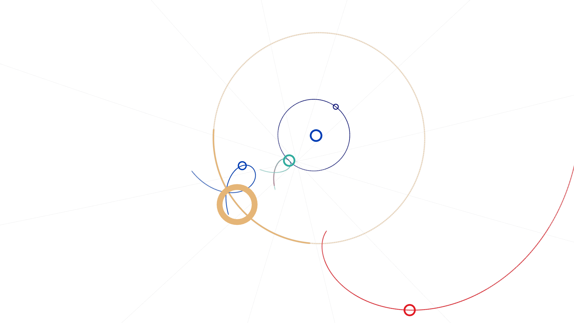 Venus at closest to earth: overhead view