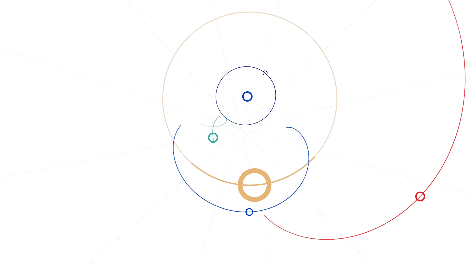 Venus at first crossing: overhead view