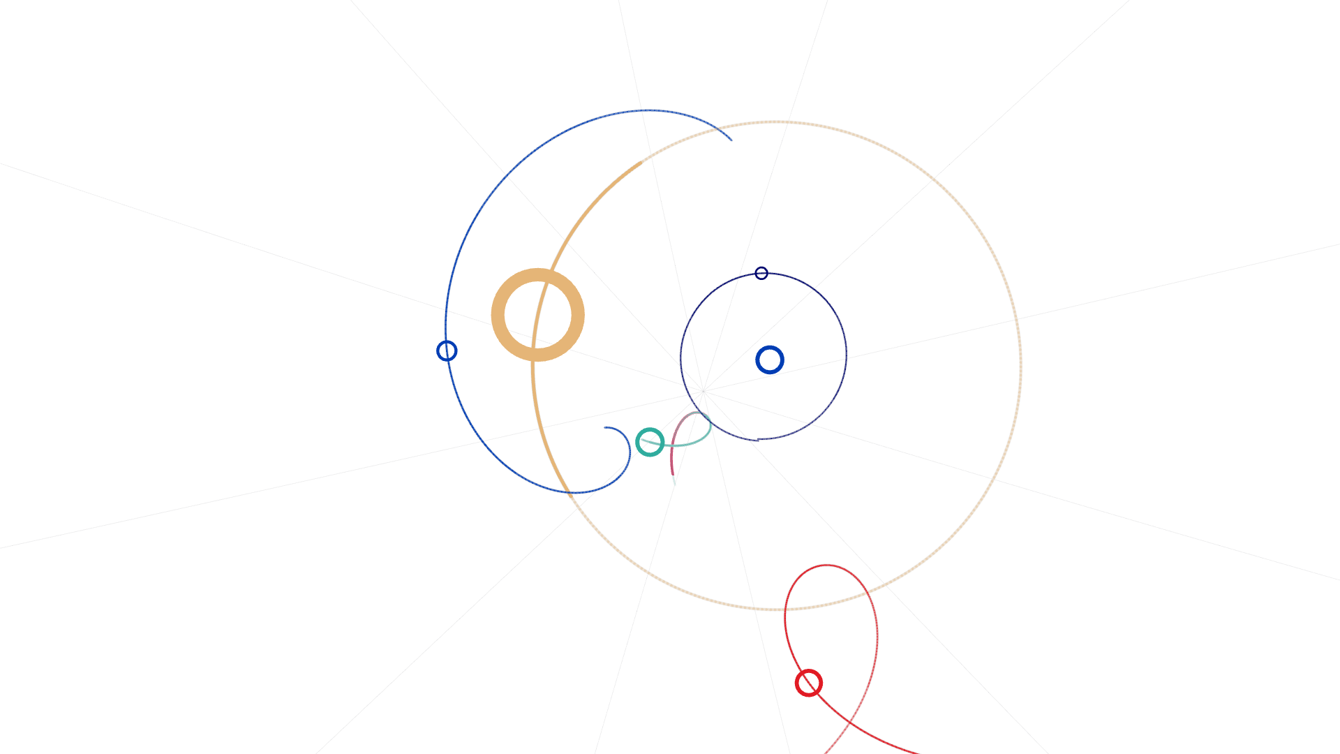 Venus at final crossing: overhead view