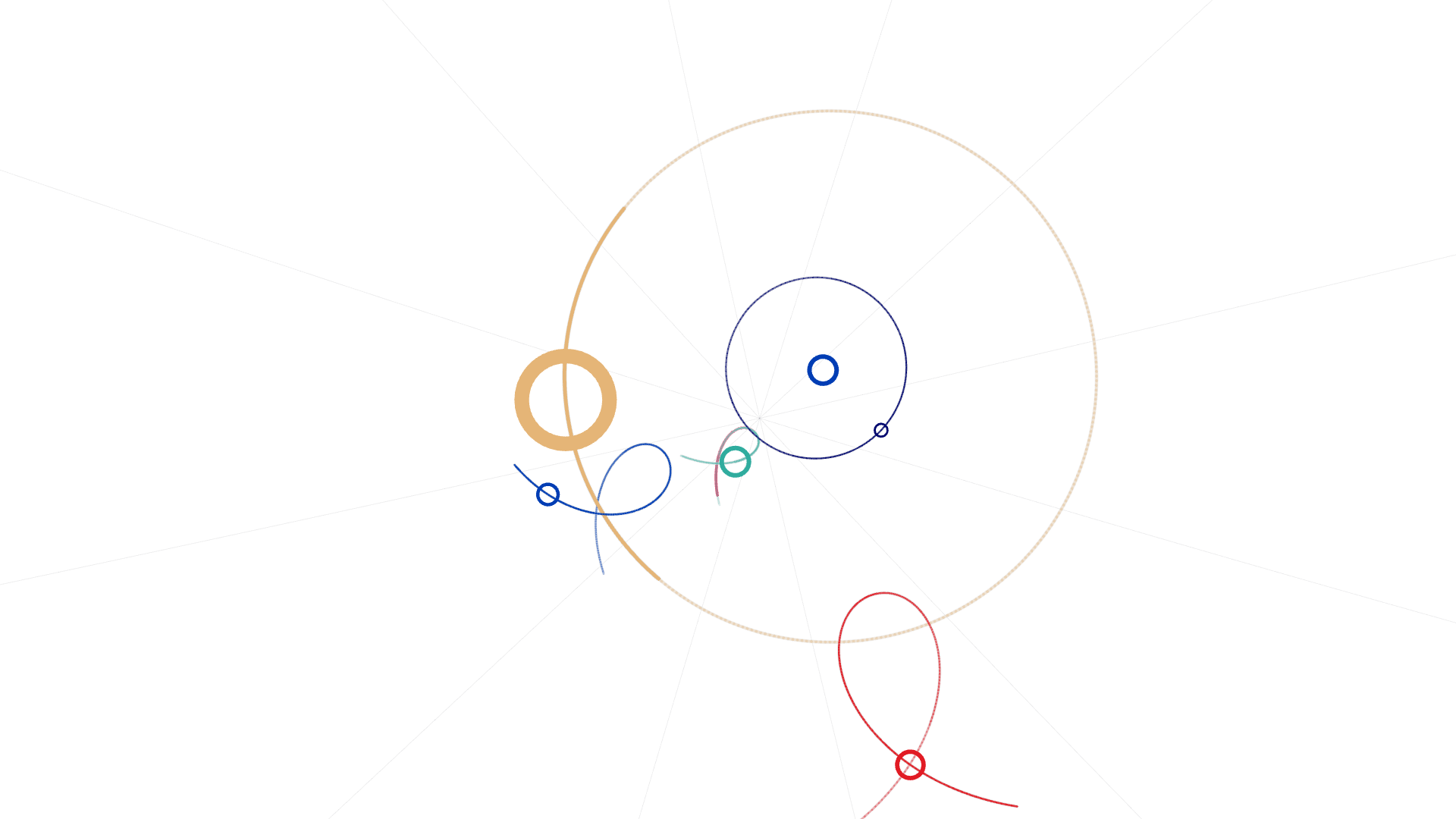 Venus at forward-motion study frame: overhead view